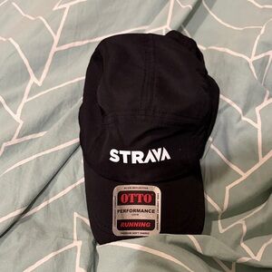 STRAVA Black Running Cap lightweight new